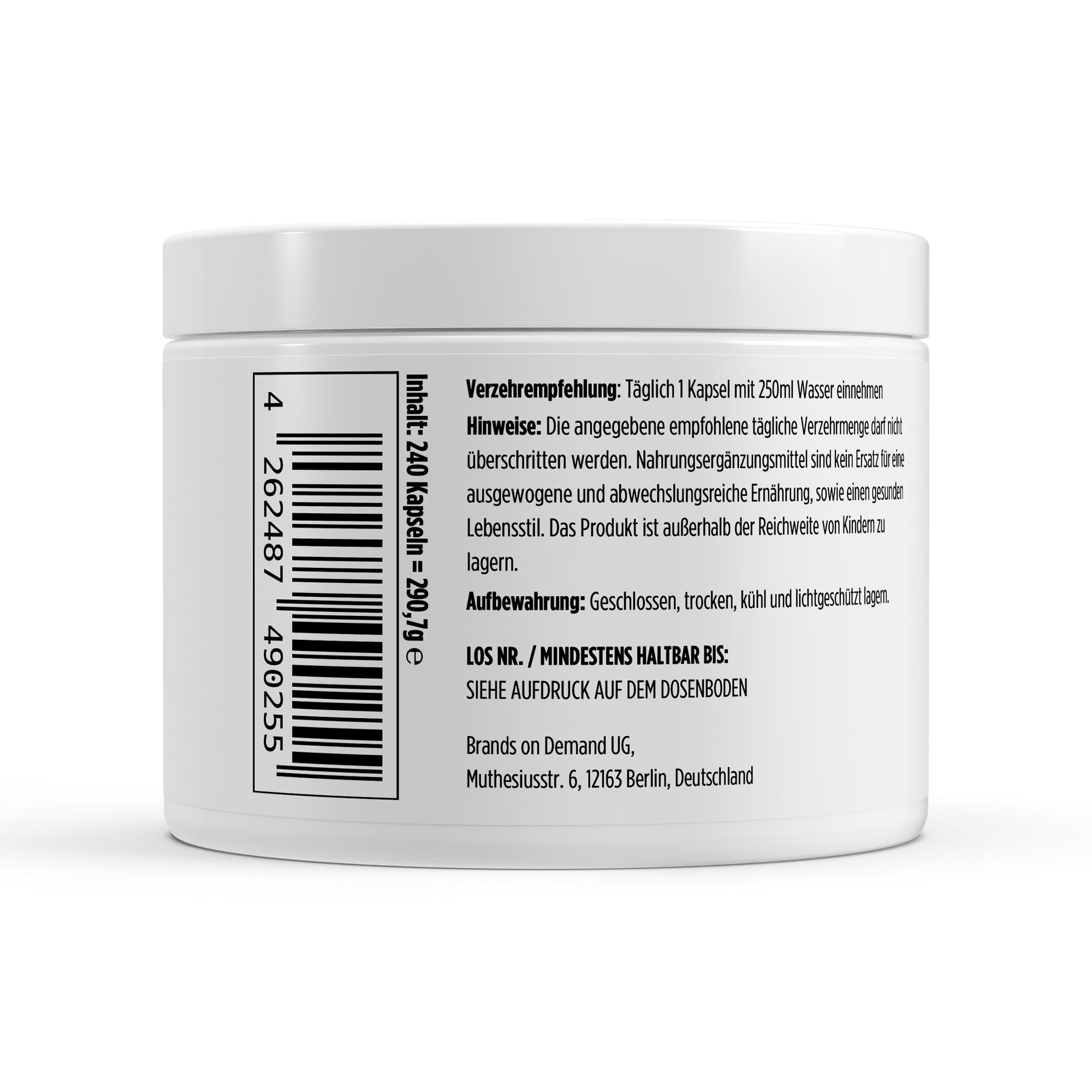 Gepuffertes Vitamin C 500mg - 240 Kapseln