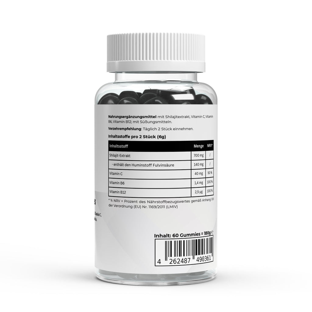 Shilajit Gummies + Vitamin C,B6, B12 - 60 Stk.