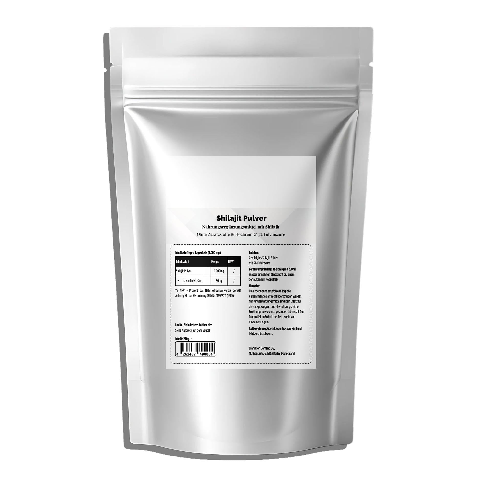 Shilajit Pulver - 5% Fulvinsäure - 250g