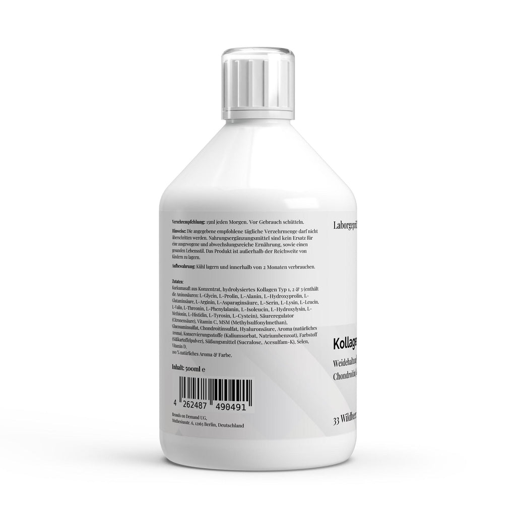 Kollagen Support PLUS+ Shots (1500 DA) - Wild Berry - 500ml